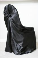 Black Chair Cover, Self Tie, Universal, Black